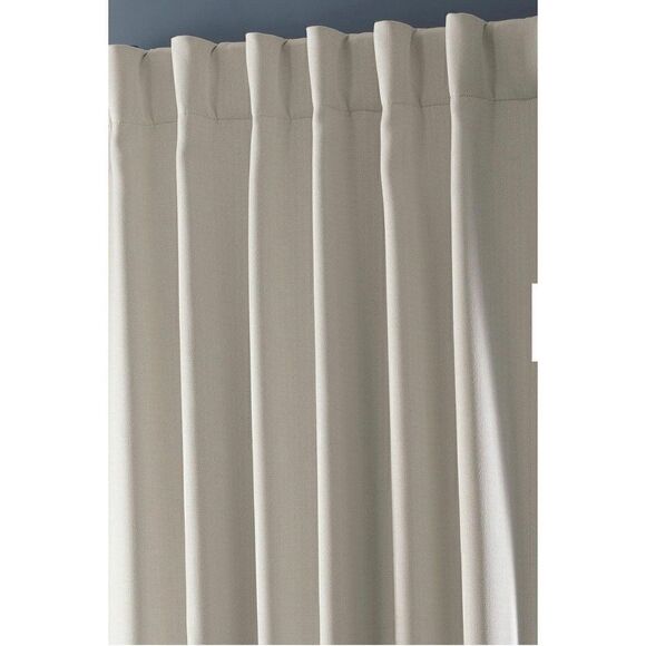 Birch Textured Faux Linen Room Darkening Curtain 50” x 96” L - Picture 2 of 6